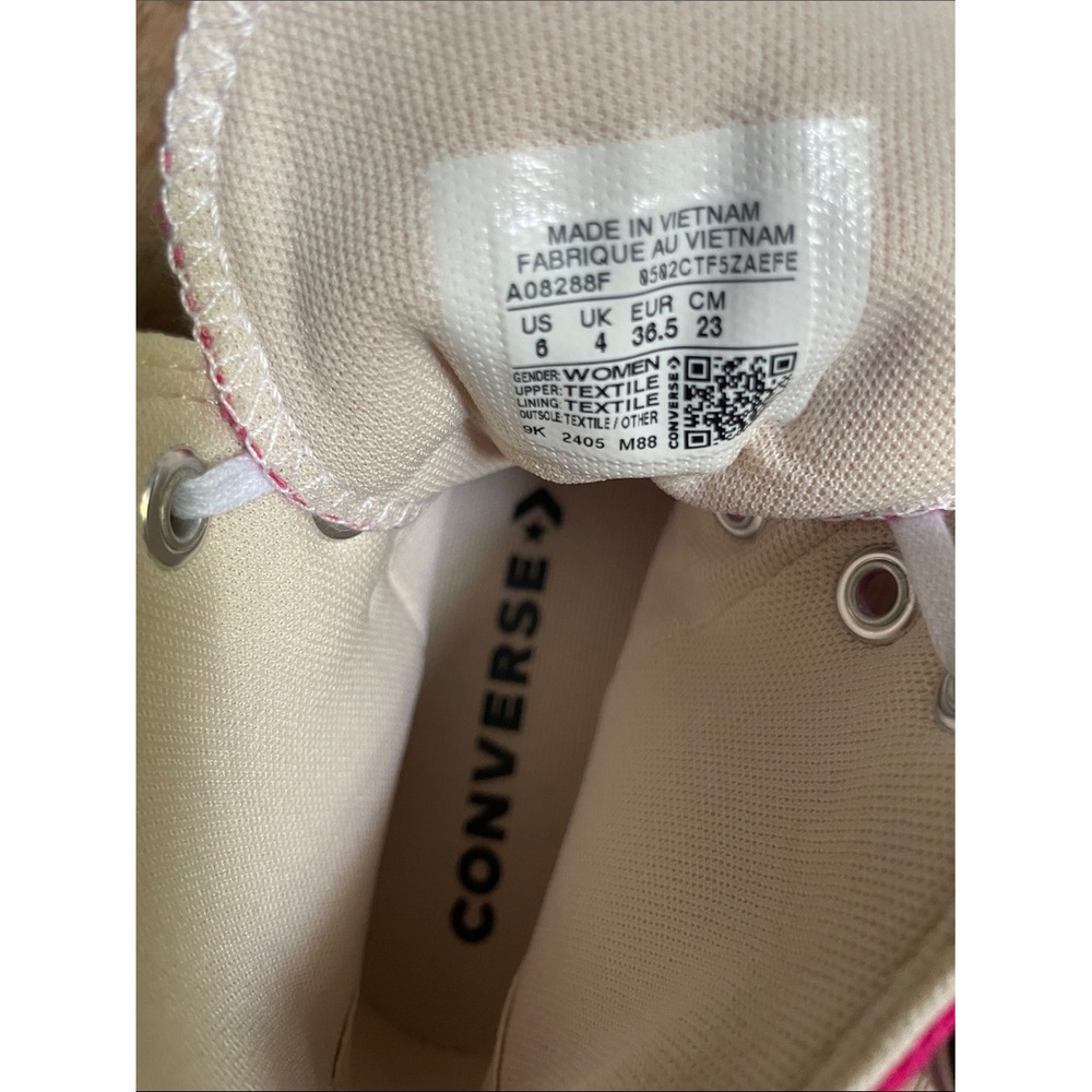Converse Chuck Taylor All Star Lift Hi Canvas Platform Pink Women 6 Sneakers - Picture 7 of 10